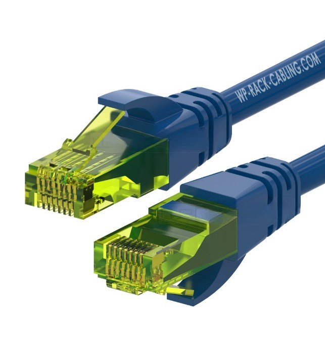 WPC-PAT-6AU002B cable de red Azul, Verde 0,2 m Cat6a U/UTP (UTP)