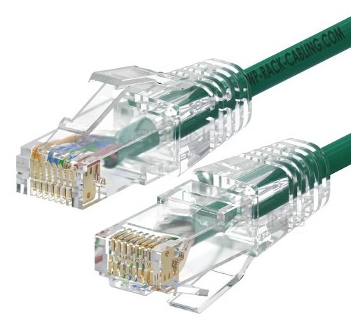 [WPC-PAT-6AU005G-S] WPC-PAT-6AU005G-S cable de red Verde, Transparente 0,5 m Cat6a U/UTP (UTP)