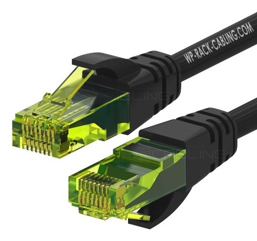 [WPC-PAT-6AU010BL] WPC-PAT-6AU010BL cable de red Negro, Verde 1 m Cat6a U/UTP (UTP)