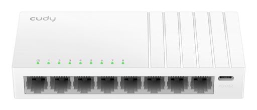 [GS108U 2.0] 8-Port Gigabit Switch with USB-C Power Input, GS108U 2.0 No administrado Gigabit Ethernet (10/100/1000) Blanco