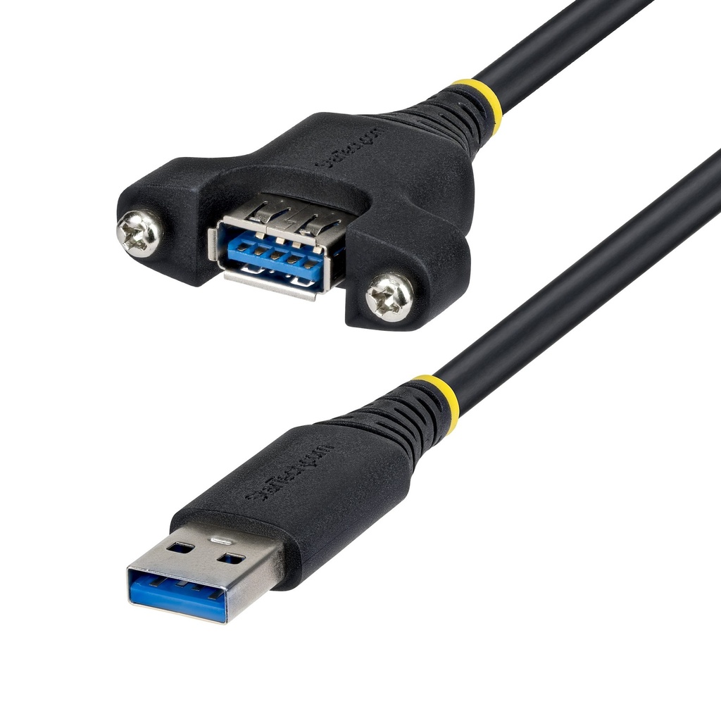 Cable de Montaje en Panel USB-A de 2m - Alargador USB Macho a Hembra - Cable Adaptador Extensor USB de 5Gbps