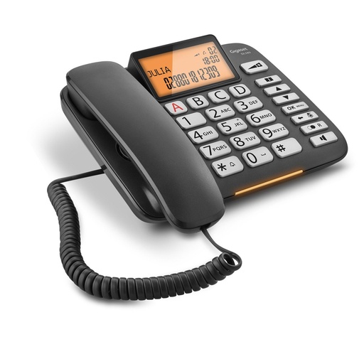 [S30350-S216-R101] DL 580 Teléfono analógico Identificador de llamadas Negro