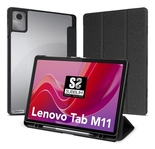 [SUBCST-5SC130] Funda Tablet Clear Shock Case Compatible con Lenovo Tab M11 Negro 11" SmartCover