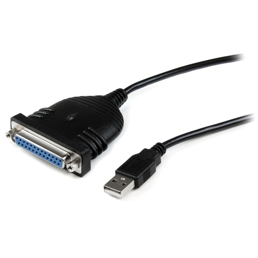 [ICUSB1284D25] Cable de 1,8m Adaptador de Impresora Paralelo DB25 a USB A - H/M