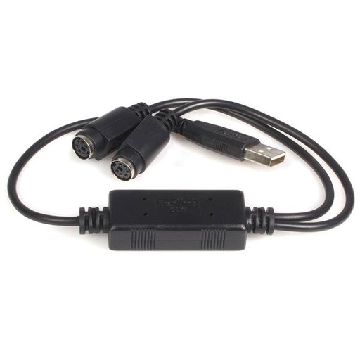 [USBPS2PC] Cable Adaptador Conversor Teclado Ratón Mouse PS/2 a USB - 2x PS/2 Hembra - 1x USB A Macho