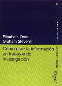 Como Usar La Informacion Para Trabajos De Investigacion