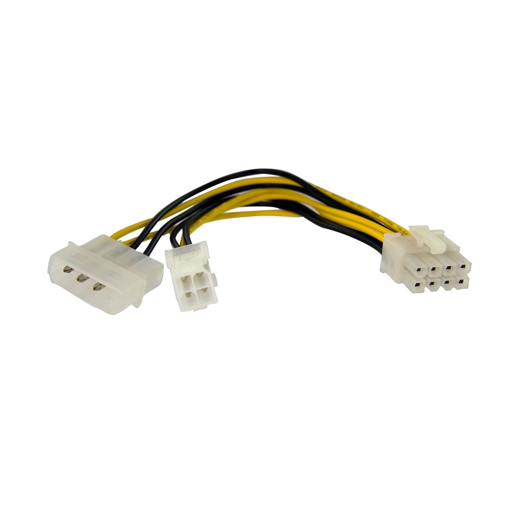 Adaptador de corriente EPS de 4 Pines a 8 Pines de 6 pulgadas con LP4 - H/M