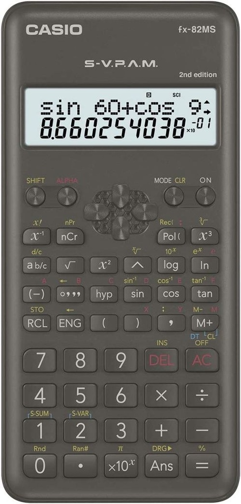 CALCULADORA CIENTIFICA FX82MS2 CASIO 240 FUNCIONES 2 LINEAS
