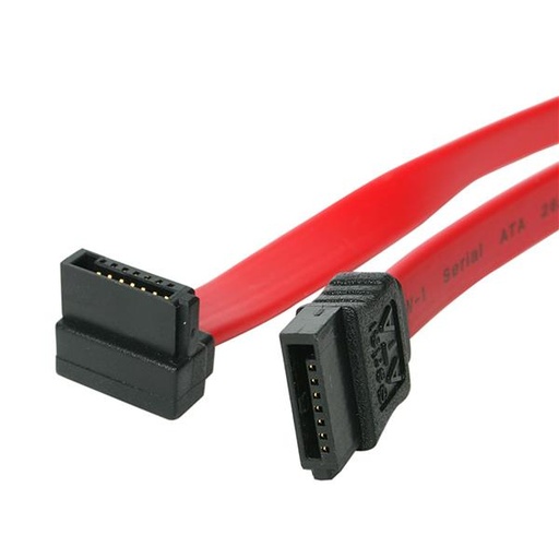 [SATA24RA1] Cable de 60cm de Datos SATA en Ángulo Recto a la Derecha Acodado 7 Pines - 2x Serial ATA Macho