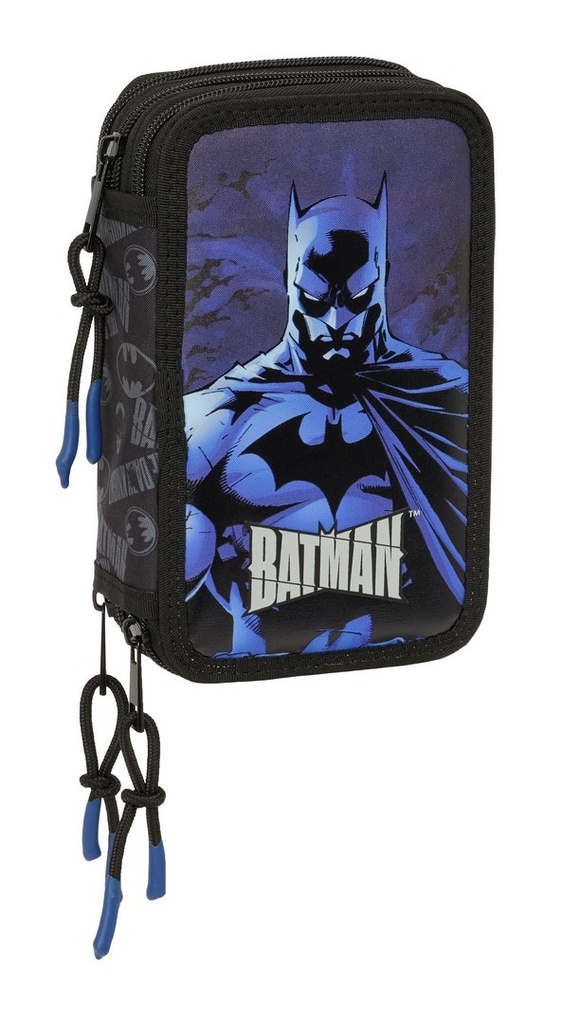 PLUMIER TRIPLE 37 PIEZAS BATMAN 12,5x19,5x5,5cm