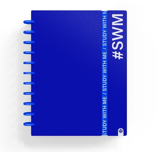 CUADERNO INGENIOX A5 80H CUADRICULA STUDY WITH ME AZUL