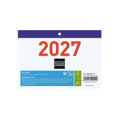 (CAT) FALDILLA NUMEROS GRANDES 2027 F91 15X10.5 CATALAN