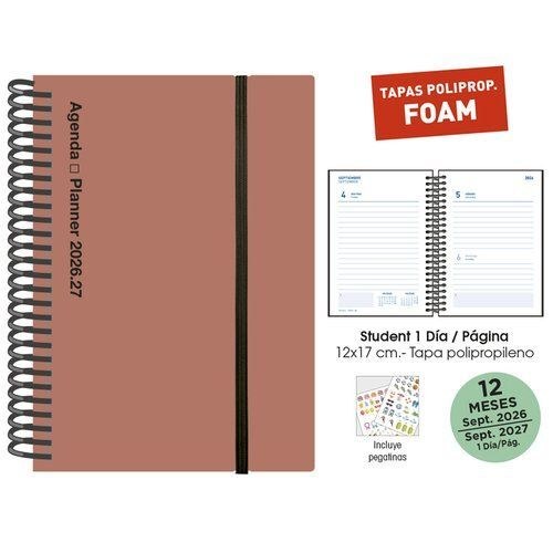 AGENDA ESCOLAR 26/27 STUDENT FOAM 12X17 DP SIENA