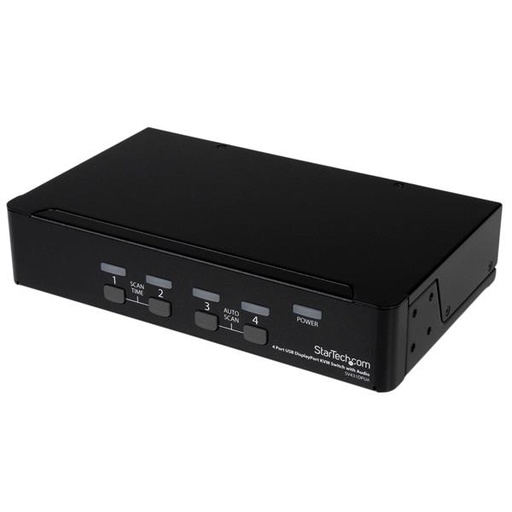 [SV431DPUA] Conmutador Switch KVM 4 puertos Vídeo DisplayPort DP Hub Concentrador USB 2.0 Audio - 2560x1600