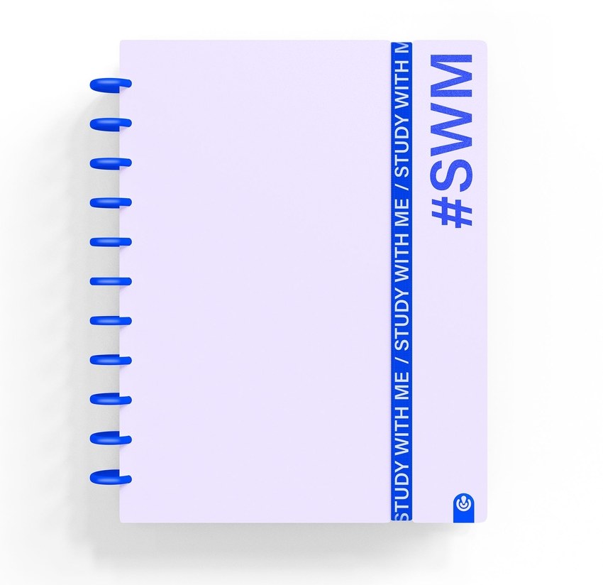 CUADERNO INGENIOX A5 80H CUADRICULA STUDY WITH ME MALVA