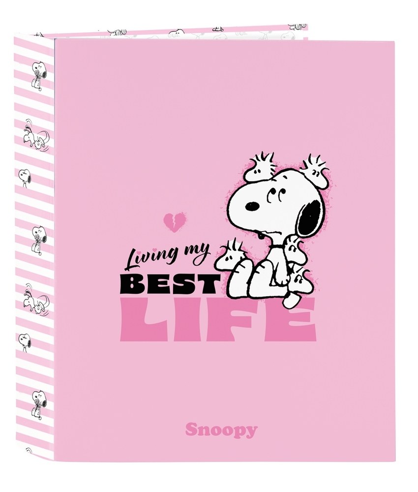 CARPETA FOLIO 4 ANILLAS 35MM LOMO ANCHO SNOOPY 27x33x6cm