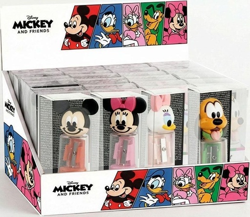 EXP 24 SACAPUNTAS CON DEPOSITO MICKEY &amp;FRIENDS SURTIDOS