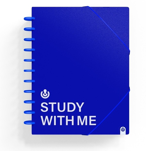 CARPETA 30 FUNDAS A4 INGENIOX STUDY WITH ME AZUL