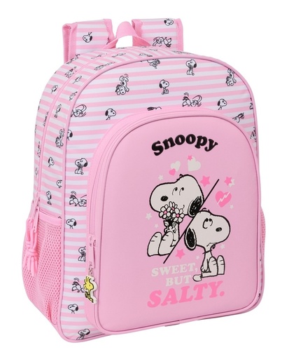 MOCHILA JUNIOR ADAPTABLE A CARRO SNOOPY 32x38x12cm