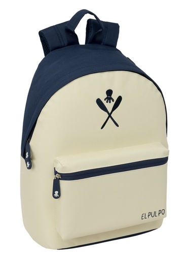 MOCHILA PARA PORTATIL 14,1 EL PULPO BEIGE 31x41x16cm