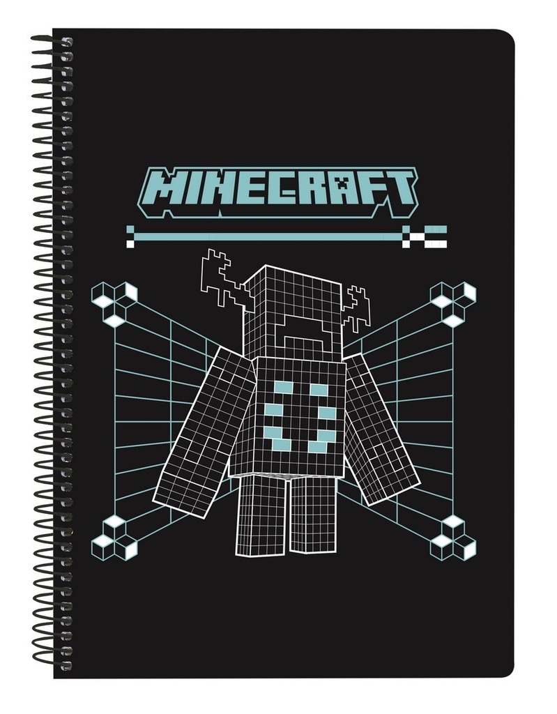 CUADERNO CUARTO 80H TAPAS DURAS MINECRAFT SCREEN 15,5x22x1cm