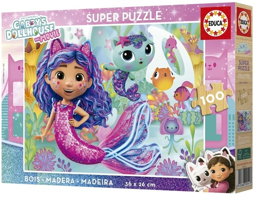 PUZZLE 100 PIEZAS MADERA GABBYS DOLLHOUSE