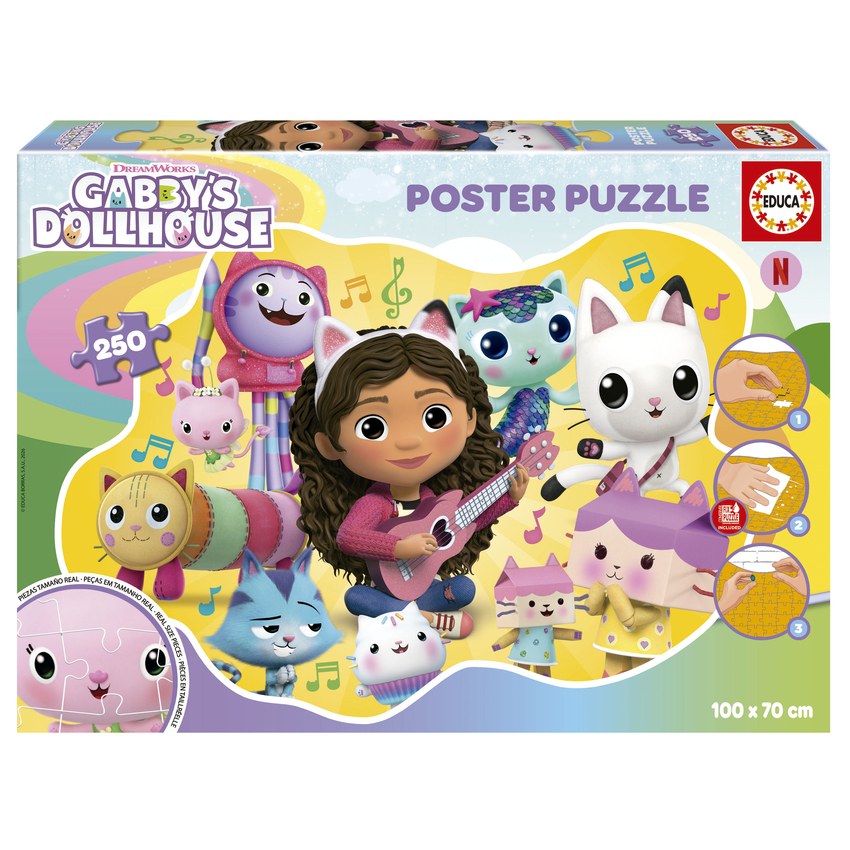 PUZZLE POSTER 250 PIEZAS GABBYS DOLLHOUSE