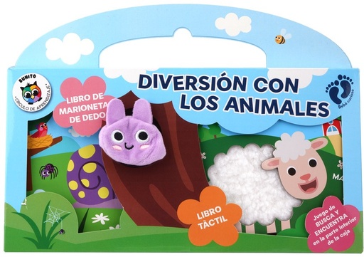 Diversión con los animales (Caja:1 Libro Títere+1 Libro Táctil)