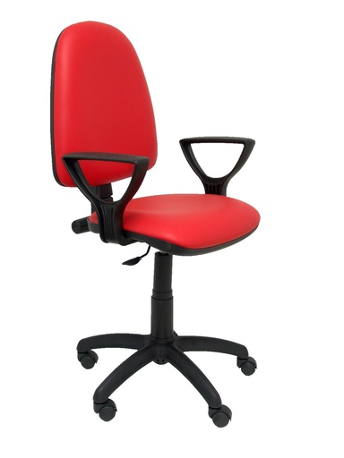 [04CPSPV79NBGOLF] Silla Ayna similpiel rojo con brazos