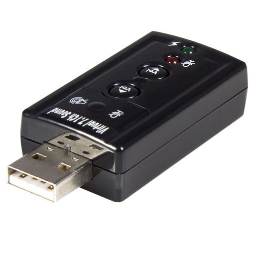 [ICUSBAUDIO7] Tarjeta de Sonido 7,1 Virtual USB Externa Adaptador Conversor