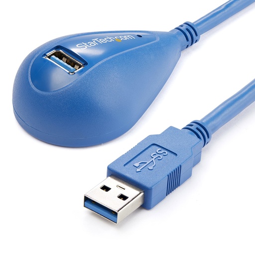 [USB3SEXT5DSK] Cable de 1,5m Extensión Alargador USB 3.0 SuperSpeed Dock de Sobremesa - Macho a Hembra USB A