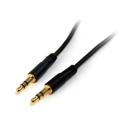 [MU3MMS] Cable Delgado de 91cm de Audio Estéreo Conector Mini Jack 3,5mm - Plug TRRS - Macho a Macho