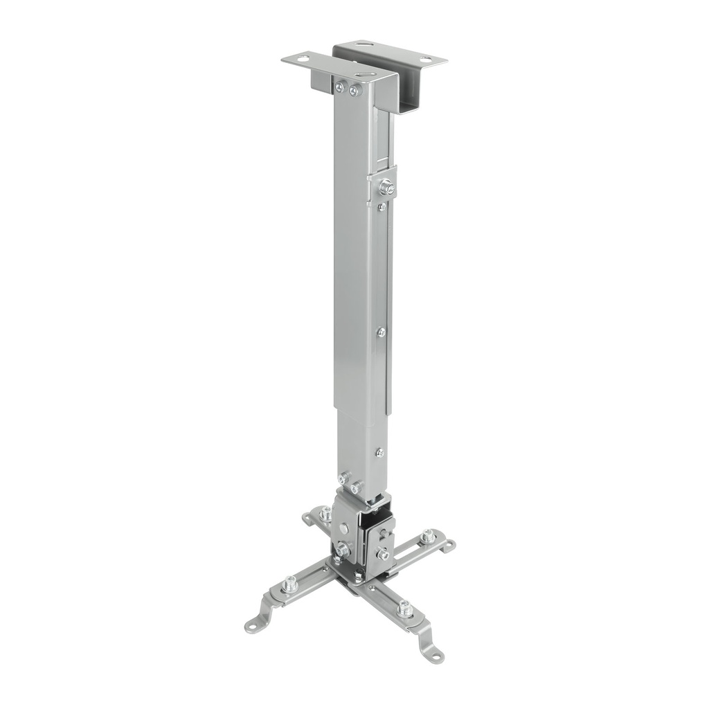SOPORTE UNIVERSAL INCLINABLE DE TECHO PARA PROYECTOR PLATA