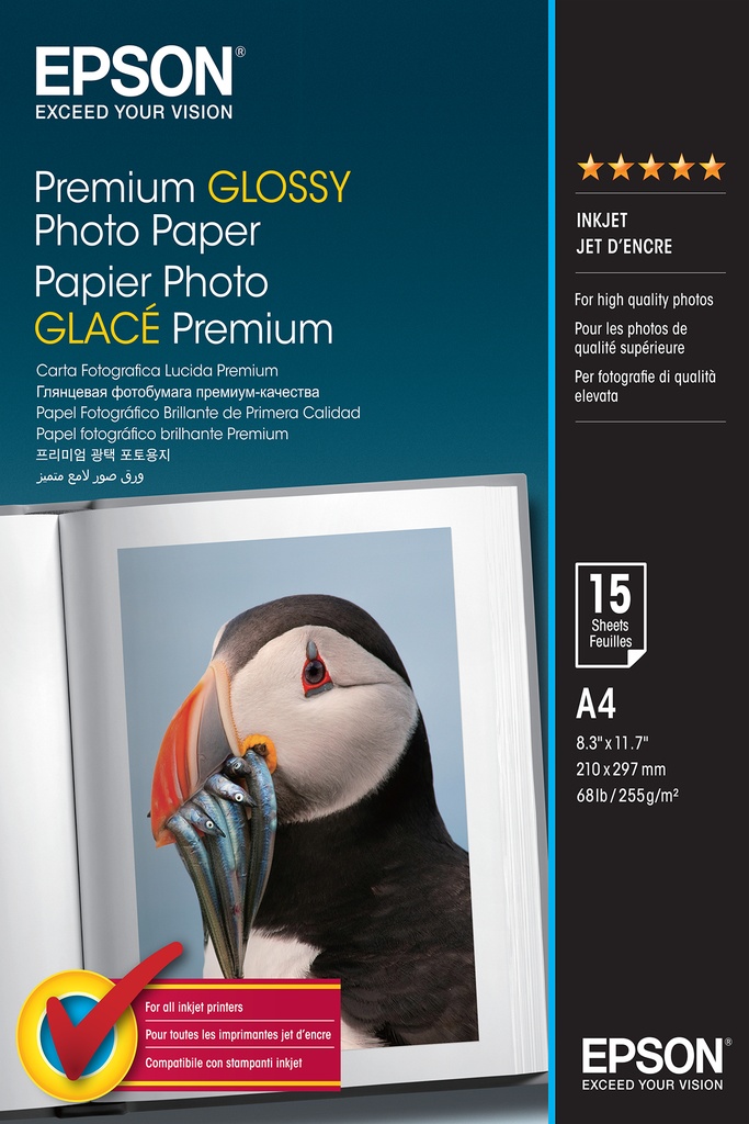 Premium Glossy Photo Paper - A4 - 15 Hojas