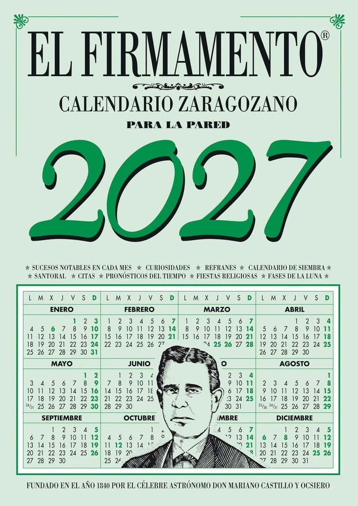 Calendario pared zaragozano 2027