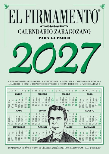 Calendario pared zaragozano 2027