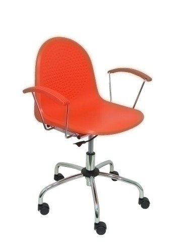 [320GNA] SILLA PIQUERAS VES GIRATORIA PVC NARANJA