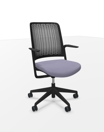 [386SNCSE11] Silla WithMe negra asiento era gris claro
