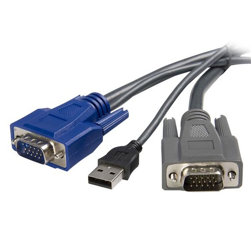 [SVUSBVGA6] Cable KVM USB VGA 2 en 1 Ultra Delgado - 1,8m