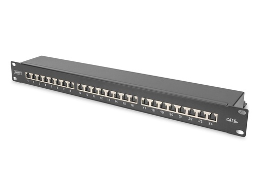 [DN-91624S-EA-B] CAT 6A, panel de conexión clase EA, apantallado