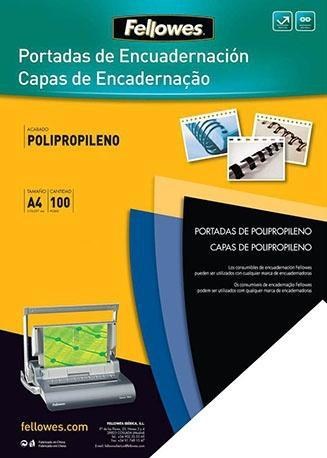 [54770] PACK 100 PORTADAS POLIPROPILENO TRANSLUCIDO 450 MICRAS A4 FELLOWES 54770