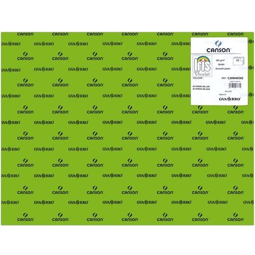[C200040382] IRIS CARTULINA 50X65CM 240GR VERDE BILLAR -25U-