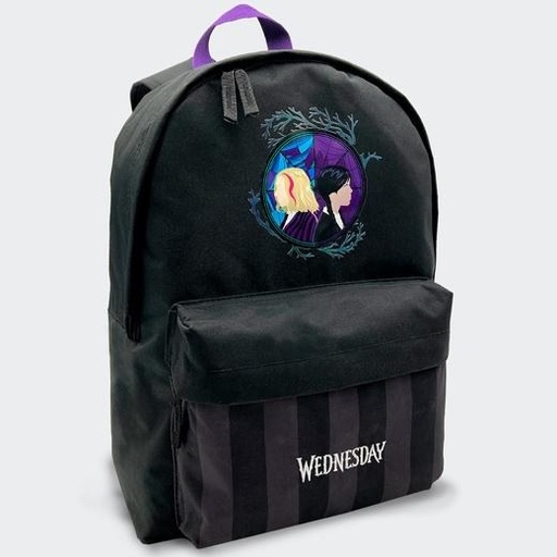 [T433-994] TOYBAGS MOCHILA AMERICANO WEDNESDAY MIERCOLES ADDAMS Y ENID COMPARTIMENTO PORTALAPTOP