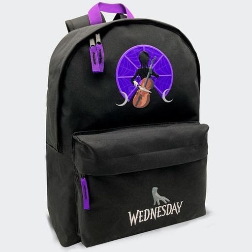 [T433-995] TOYBAGS MOCHILA AMERICANO WEDNESDAY MIERCOLES ADDAMS COMPARTIMENTO PORTALAPTOP