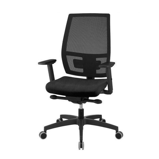 [MAA/BRF/EN] UNISIT SILLA MELANIA GIRATORIA SINCRO CON TRASNLAP REPOSABRAZOS AJUSTABLES RESPALDO MALLA NEGRO Y ASIENTO ACOLCHADO NEGRO