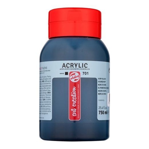 [3574701M] TALENS ART CREATION COLORES ACRÍLICO BOTE 750ML NEGRO MARFIL