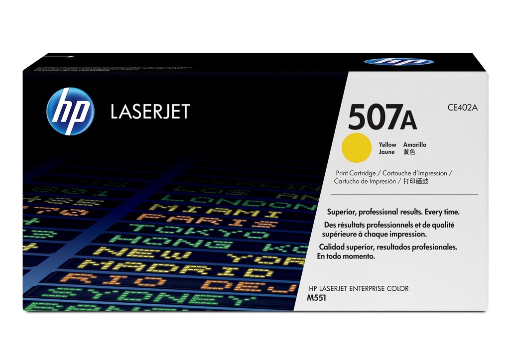 Cartucho de tóner original LaserJet 507A amarillo