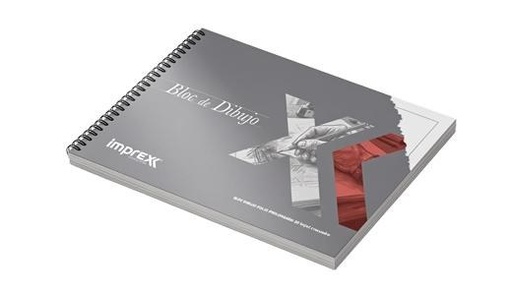 [IMP0127] IMPREX BLOC DE DIBUJO FOLIO PROLONGADO  20H 135GR CON RECUADRO