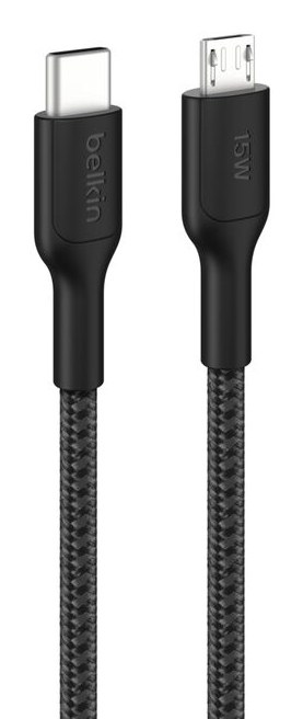 [CAB026HQ1MBK] BoostCharge Pro cable USB 1 m USB C Micro-USB A Negro