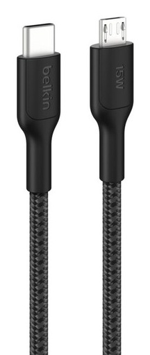 [CAB026HQ1MBK] BoostCharge Pro cable USB 1 m USB C Micro-USB A Negro